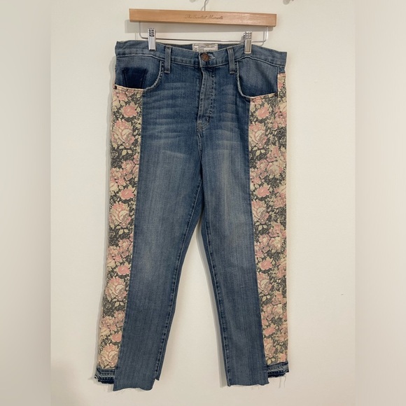 Current/Elliott The uneven original straight floral jeans - Picture 3 of 11